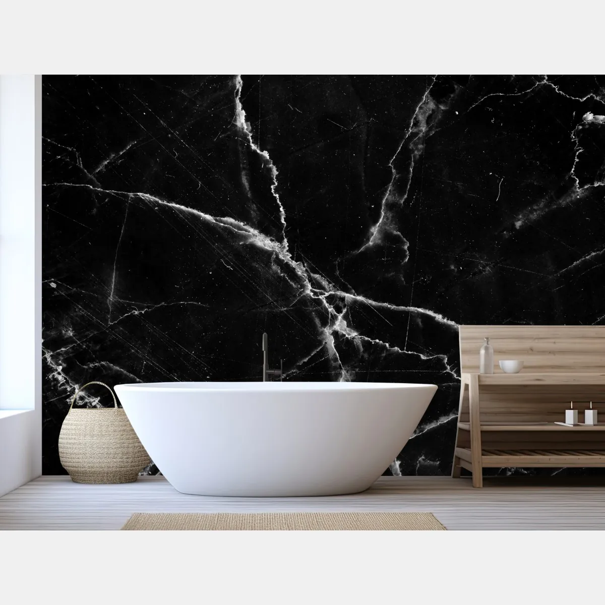 Fototapeta czarny marmur z żyłami – Wallissimo® Fototapeta czarny marmur z żyłami – Wallissimo®