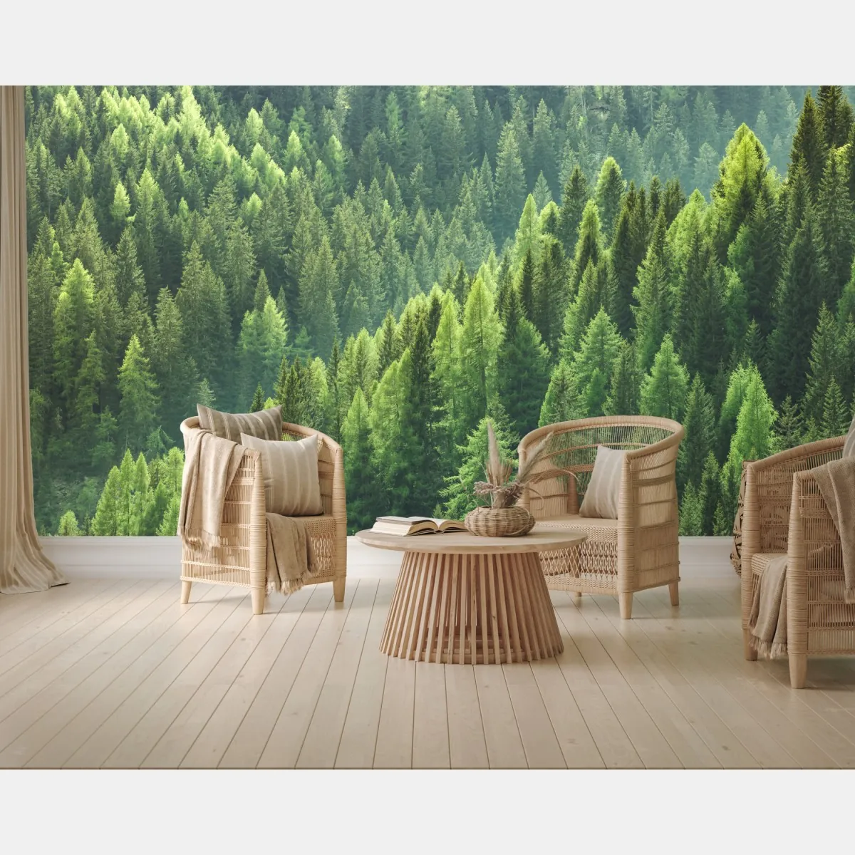 Fototapeta bujna zielona panorama lasu – Wallissimo® Fototapeta bujna zielona panorama lasu – Wallissimo®