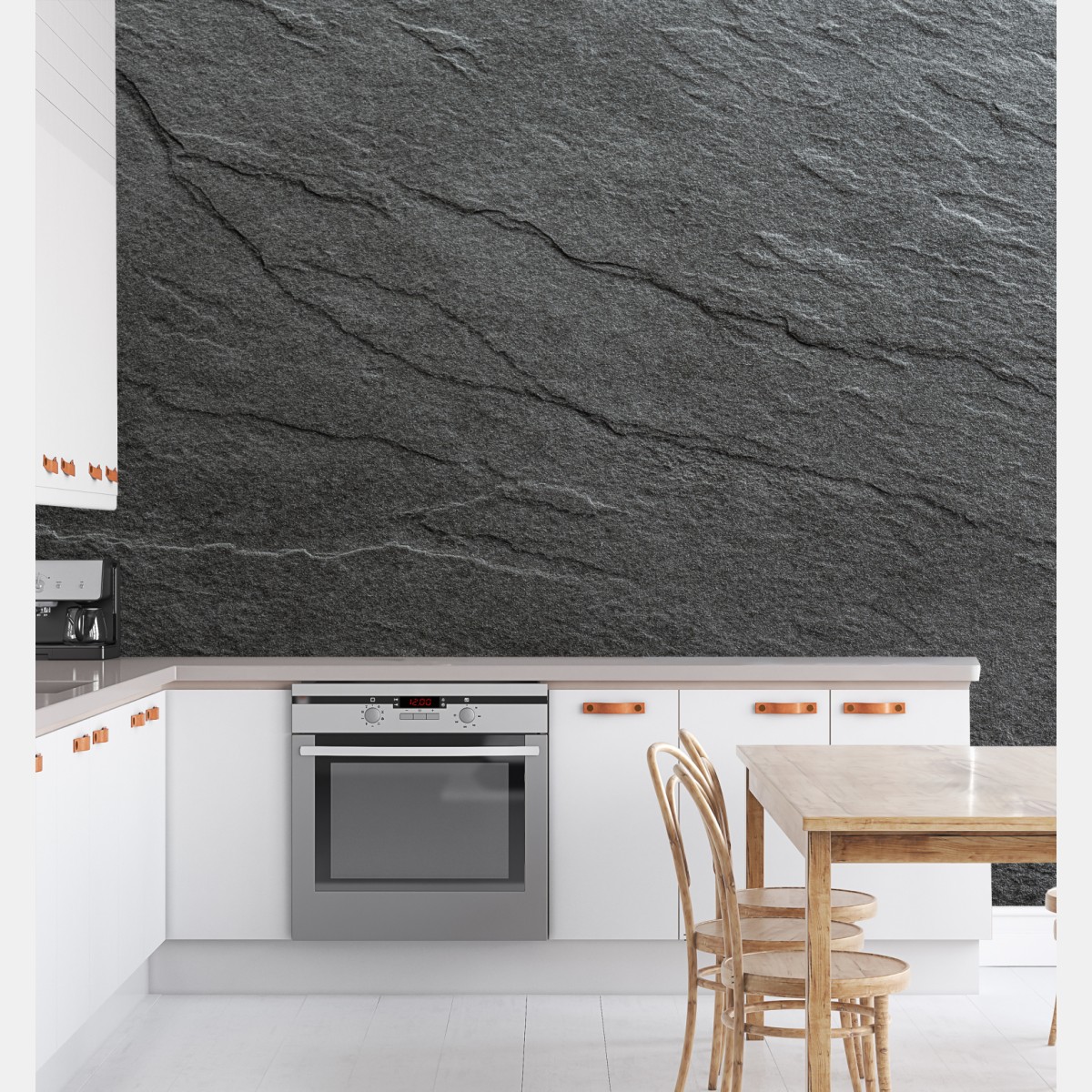 Wall mural dark slate stone texture