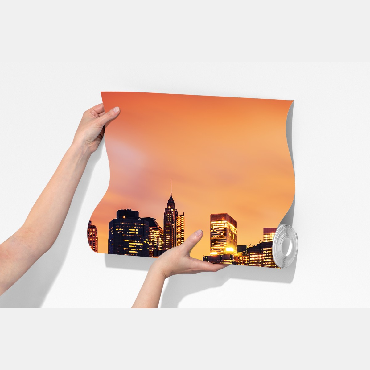 Fototapeta Nowy Jork panorama o zachodzie słońca – Wallissimo® Fototapeta Nowy Jork panorama o zachodzie słońca – Wallissimo®