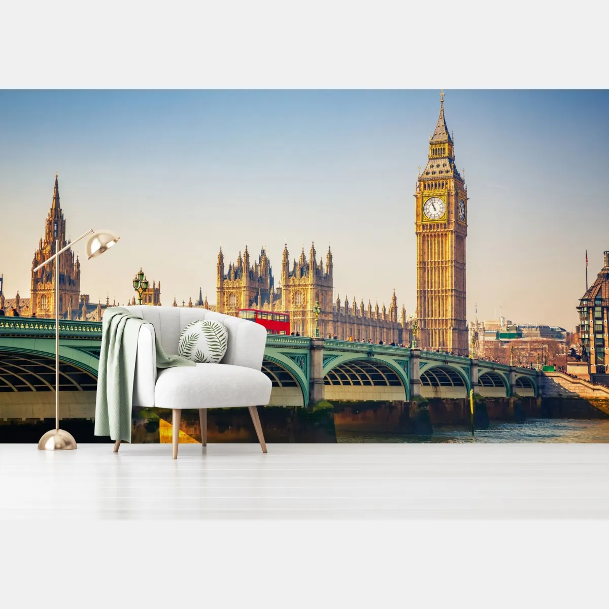 Fototapeta słoneczny widok na Big Ben i Westminster Bridge, Londyn – Wallissimo® Fototapeta słoneczny widok na Big Ben i Westminster Bridge, Londyn – Wallissimo®