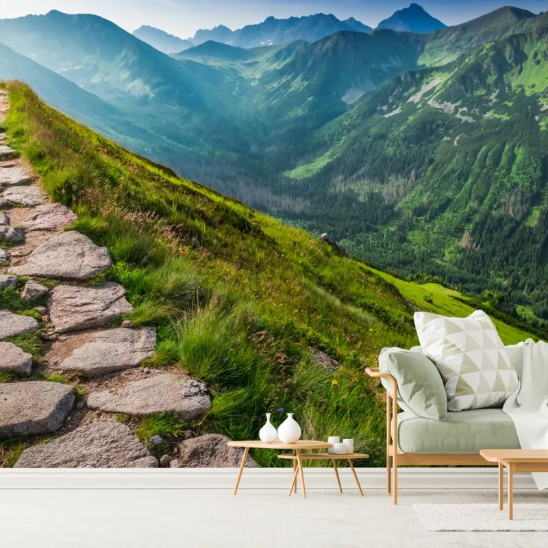 Fototapeta ścieżka w Tatrach o wschodzie słońca