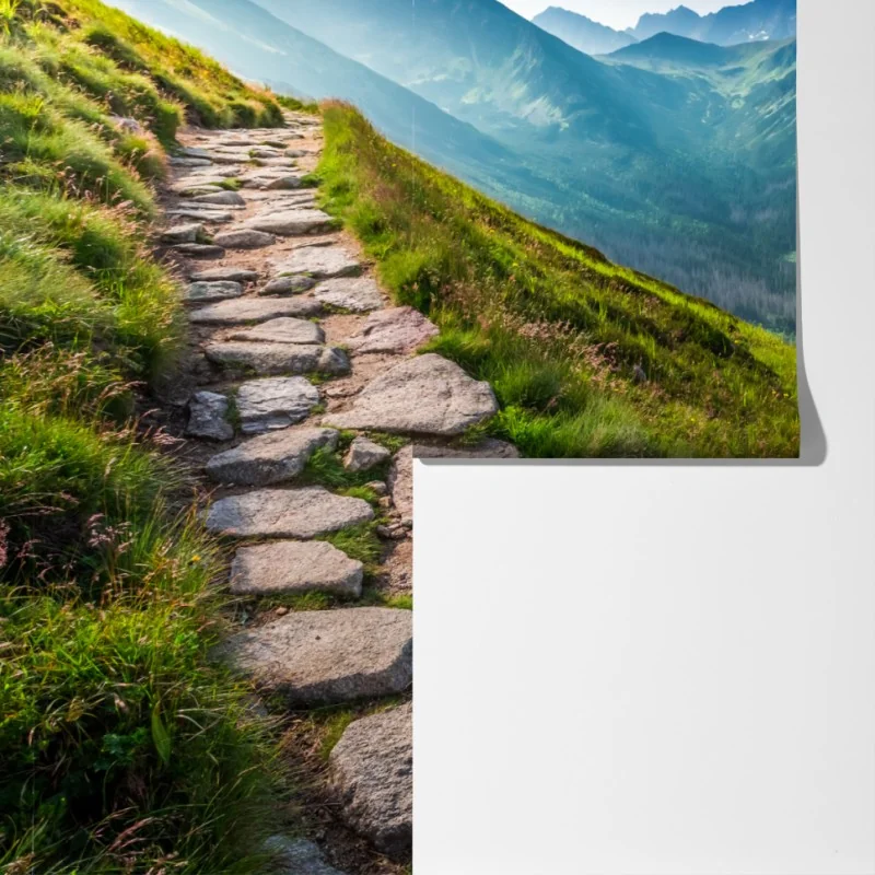 Fototapeta ścieżka w Tatrach o wschodzie słońca – Wallissimo® Fototapeta ścieżka w Tatrach o wschodzie słońca – Wallissimo®