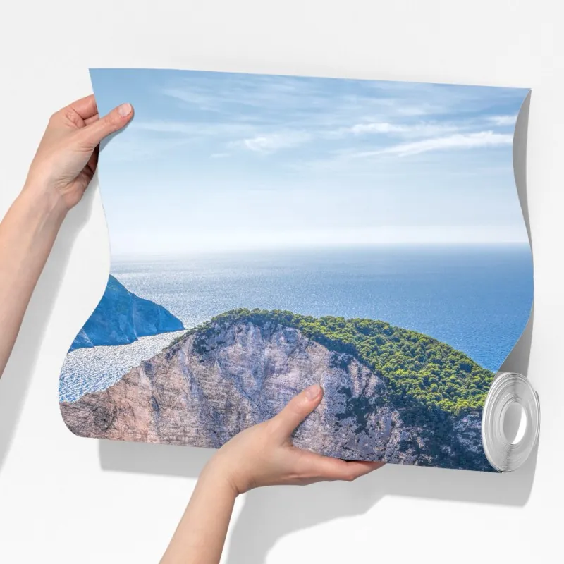 Fototapeta Navagio plaża o zachodzie słońca z turkusowym morzem i dzikimi kwiatami – Wallissimo® Fototapeta Navagio plaża o zachodzie słońca z turkusowym morzem i dzikimi kwiatami – Wallissimo®