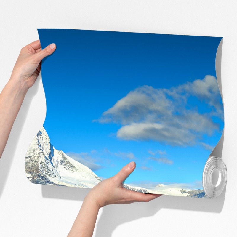 Fototapeta odbicie Matterhornu nad alpejskim jeziorem – Wallissimo® Fototapeta odbicie Matterhornu nad alpejskim jeziorem – Wallissimo®