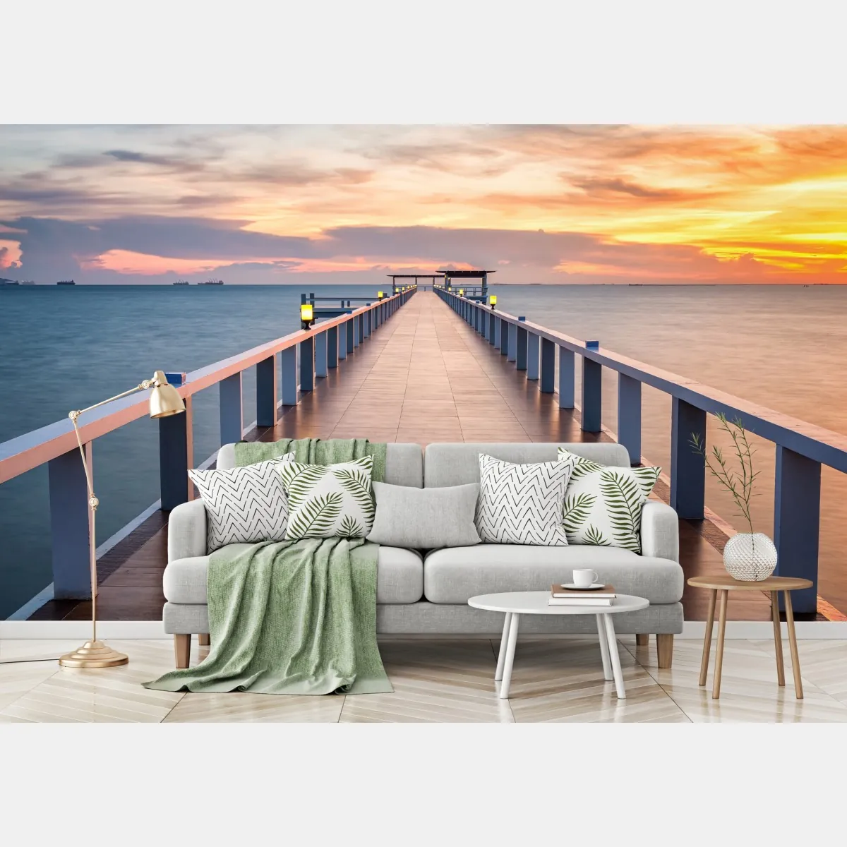 Fototapeta molo o zachodzie słońca – Wallissimo® Fototapeta molo o zachodzie słońca – Wallissimo®