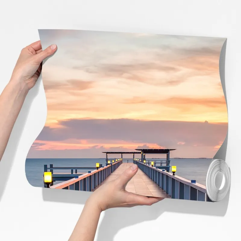 Fototapeta molo o zachodzie słońca – Wallissimo® Fototapeta molo o zachodzie słońca – Wallissimo®