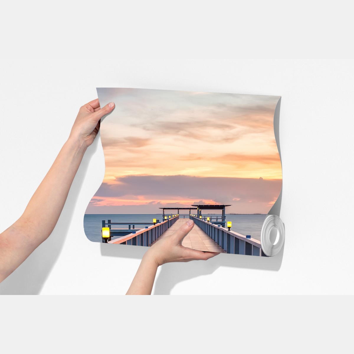 Fototapeta molo o zachodzie słońca – Wallissimo® Fototapeta molo o zachodzie słońca – Wallissimo®