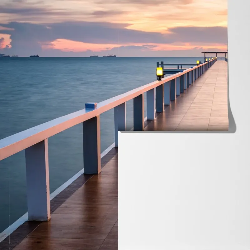 Fototapeta molo o zachodzie słońca – Wallissimo® Fototapeta molo o zachodzie słońca – Wallissimo®