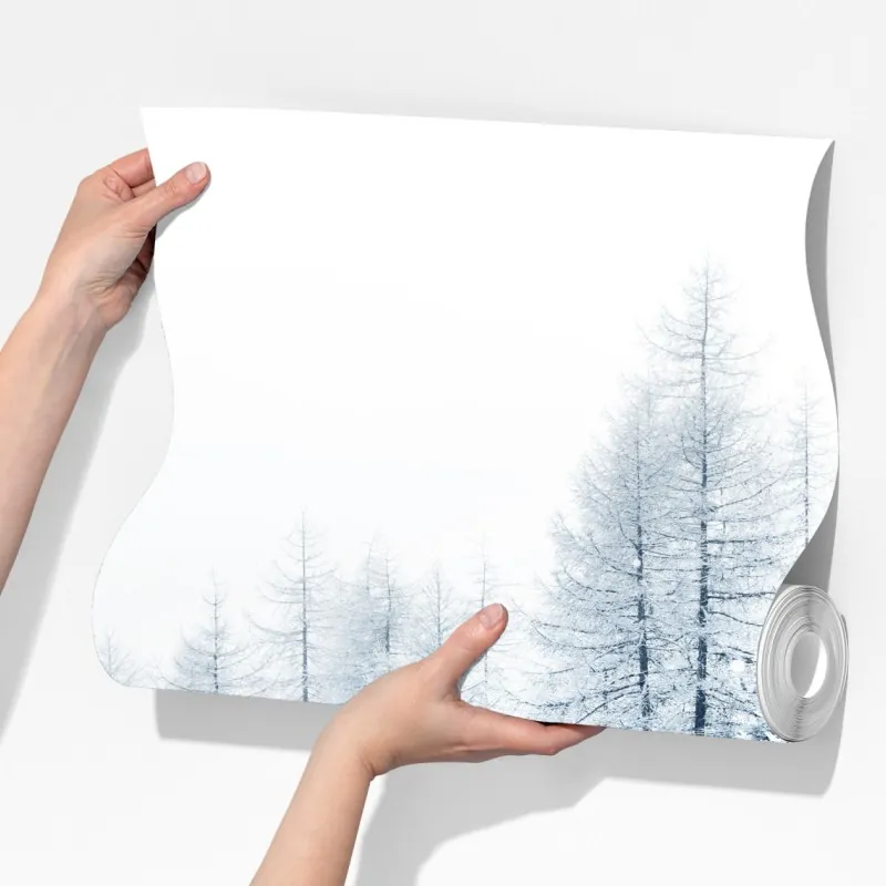 Fototapeta zimowa cisza: zaśnieżony las – Wallissimo® Fototapeta zimowa cisza: zaśnieżony las – Wallissimo®