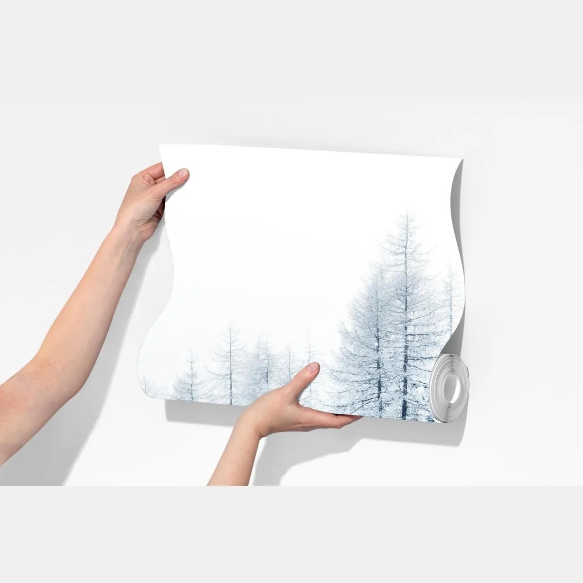 Fototapeta zimowa cisza: zaśnieżony las – Wallissimo® Fototapeta zimowa cisza: zaśnieżony las – Wallissimo®