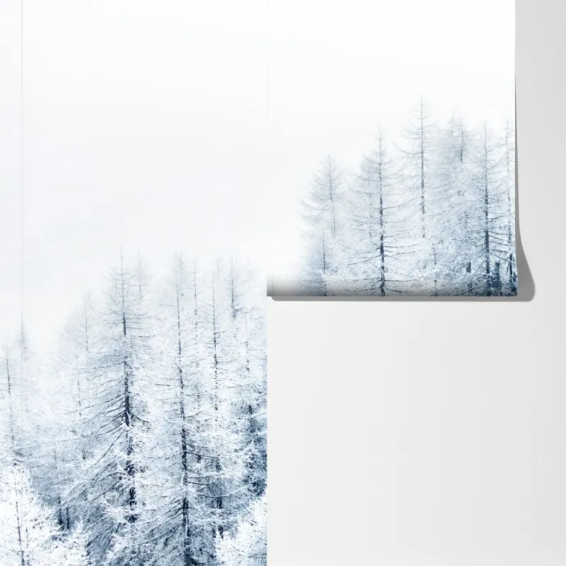 Fototapeta zimowa cisza: zaśnieżony las – Wallissimo® Fototapeta zimowa cisza: zaśnieżony las – Wallissimo®