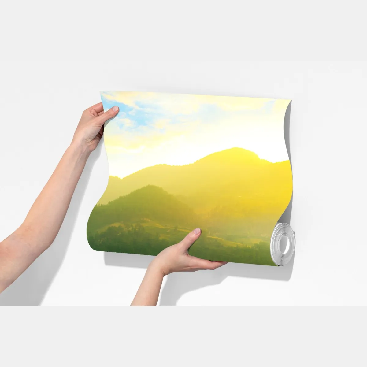 Fototapeta złote tarasy ryżowe o wschodzie słońca – Wallissimo® Fototapeta złote tarasy ryżowe o wschodzie słońca – Wallissimo®