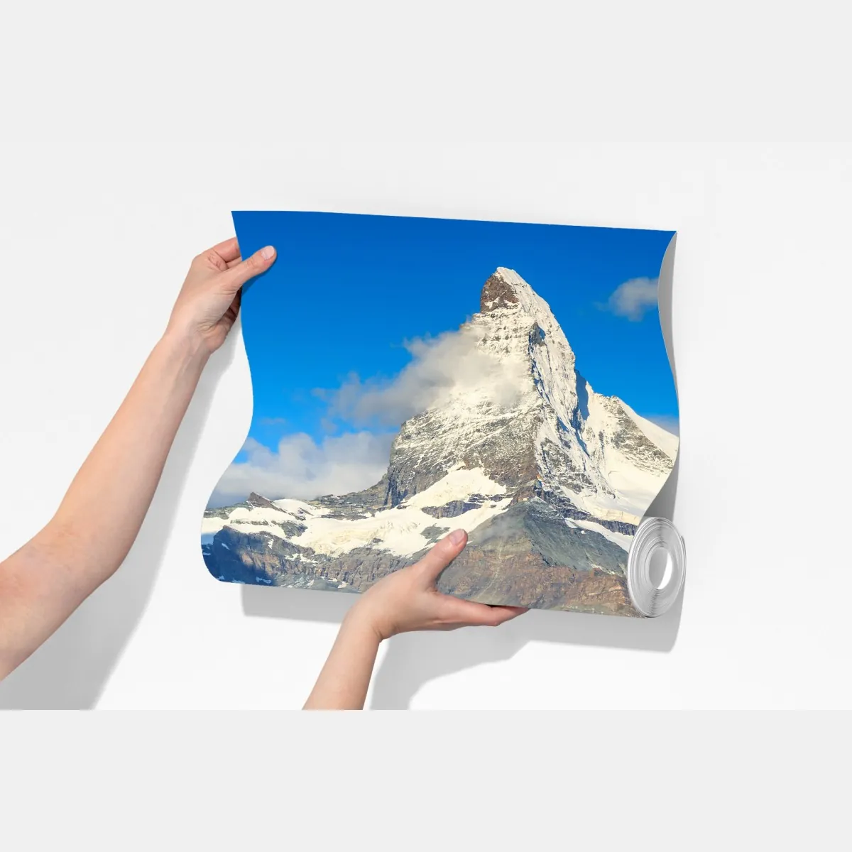 Fototapeta majestatyczny Matterhorn odbity w alpejskim jeziorze – Wallissimo® Fototapeta majestatyczny Matterhorn odbity w alpejskim jeziorze – Wallissimo®