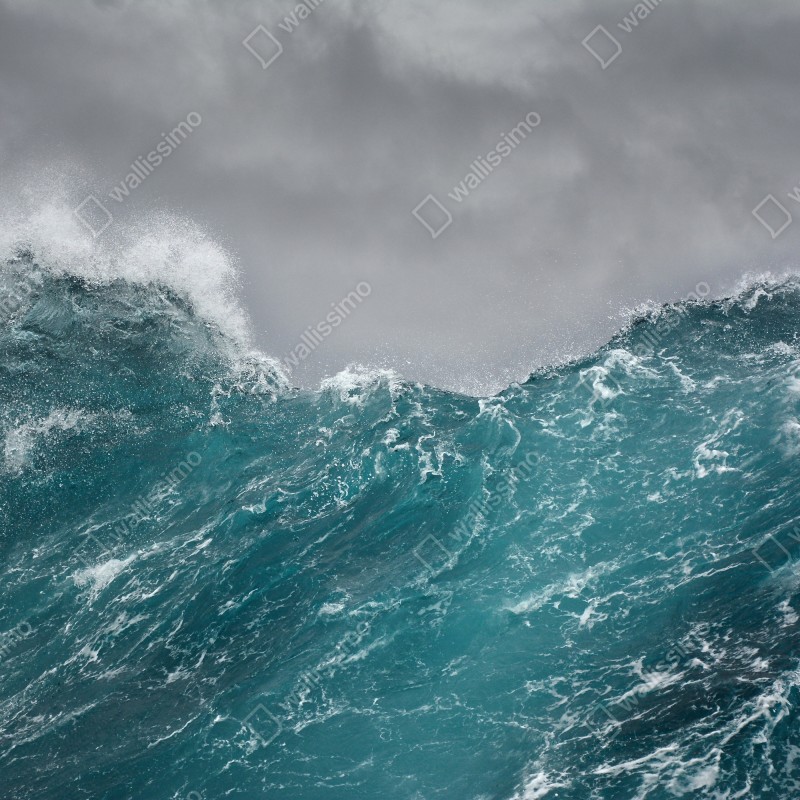 Fototapeta gwałtowne turkusowe fale oceanu – Wallissimo® Fototapeta gwałtowne turkusowe fale oceanu – Wallissimo®