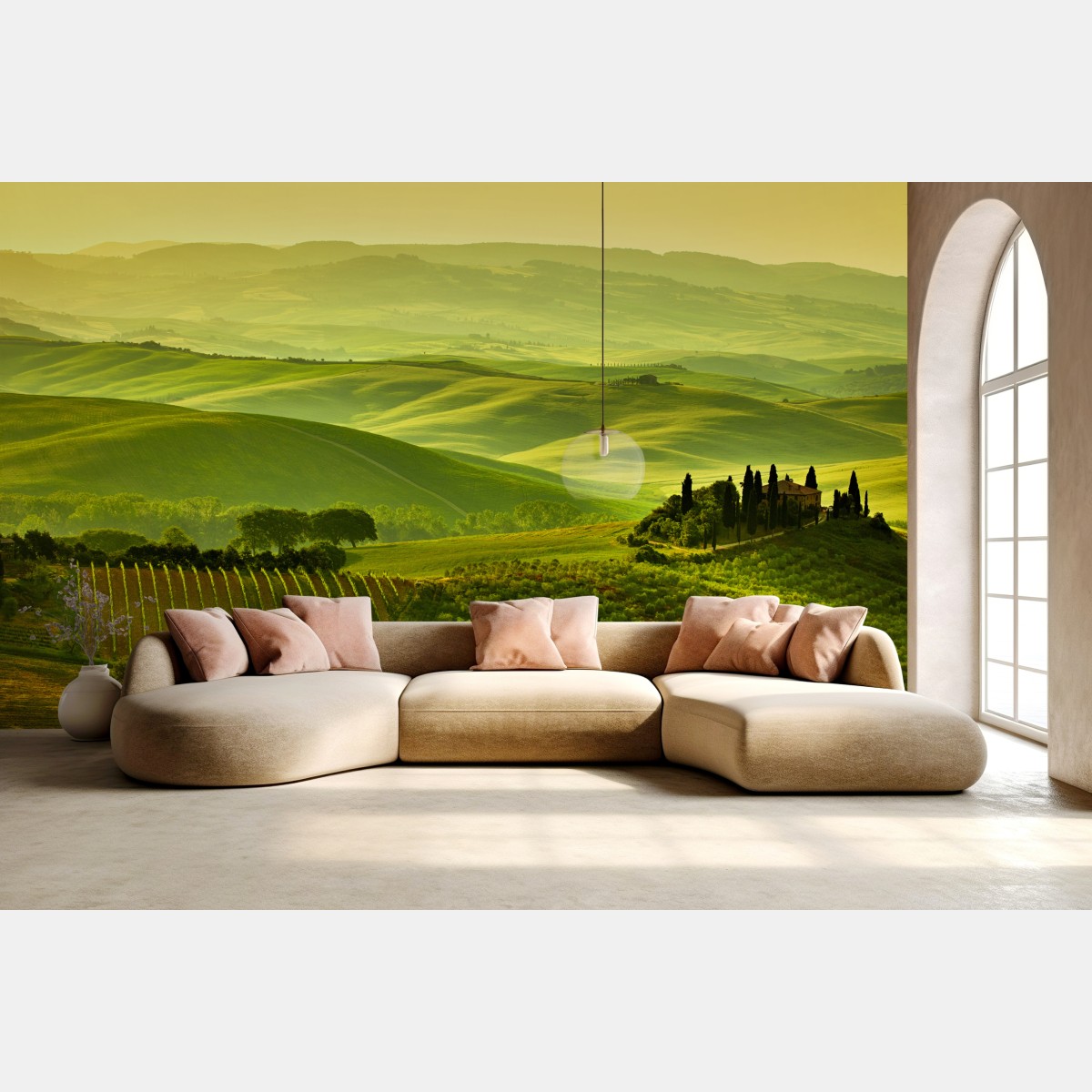 Wall mural Tuscany rolling hills landscape