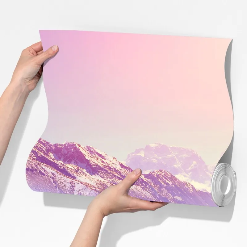 Fototapeta pastelowa dolina górska o świcie – Wallissimo® Fototapeta pastelowa dolina górska o świcie – Wallissimo®