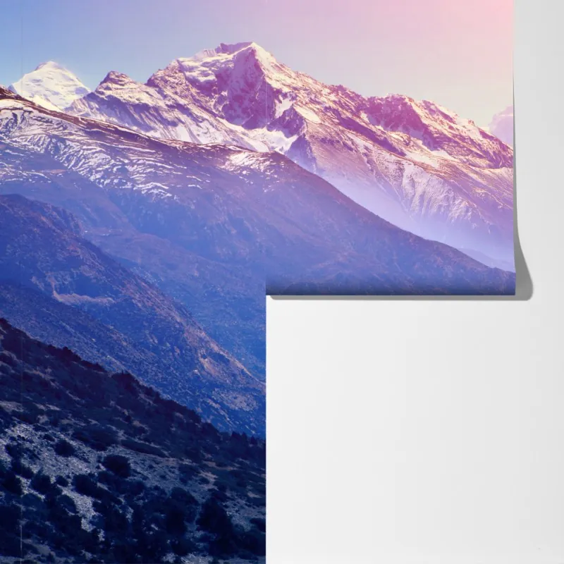 Fototapeta pastelowa dolina górska o świcie – Wallissimo® Fototapeta pastelowa dolina górska o świcie – Wallissimo®