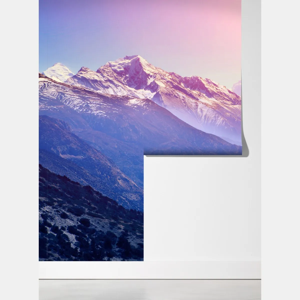 Fototapeta pastelowa dolina górska o świcie – Wallissimo® Fototapeta pastelowa dolina górska o świcie – Wallissimo®