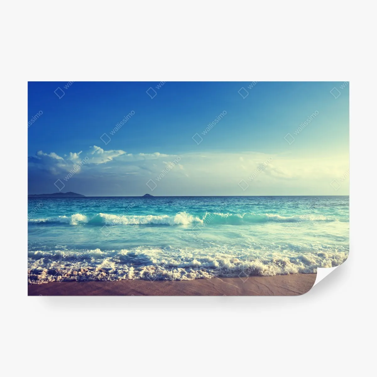 Fototapeta plaża na Seszelach o zachodzie słońca – Wallissimo® Fototapeta plaża na Seszelach o zachodzie słońca – Wallissimo®