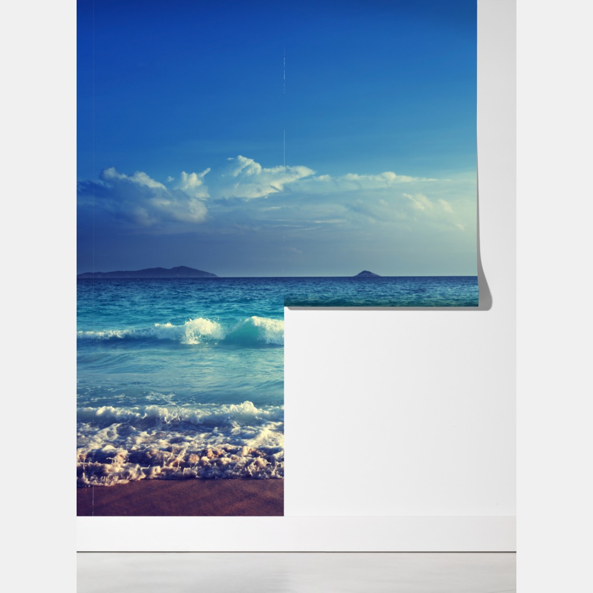 Fototapeta plaża na Seszelach o zachodzie słońca – Wallissimo® Fototapeta plaża na Seszelach o zachodzie słońca – Wallissimo®