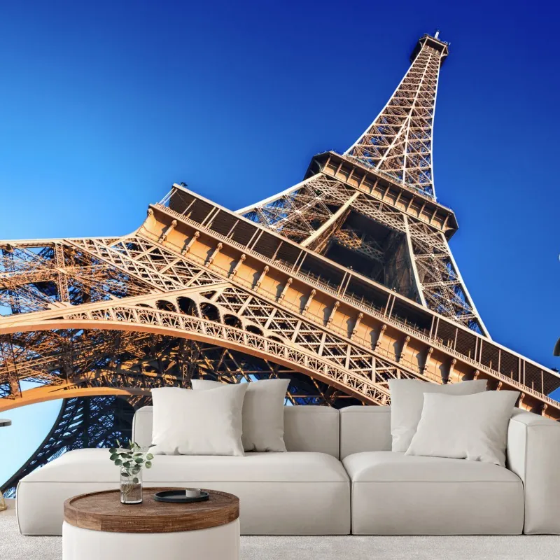 Fototapeta Wieża Eiffla z bliska w Paryżu