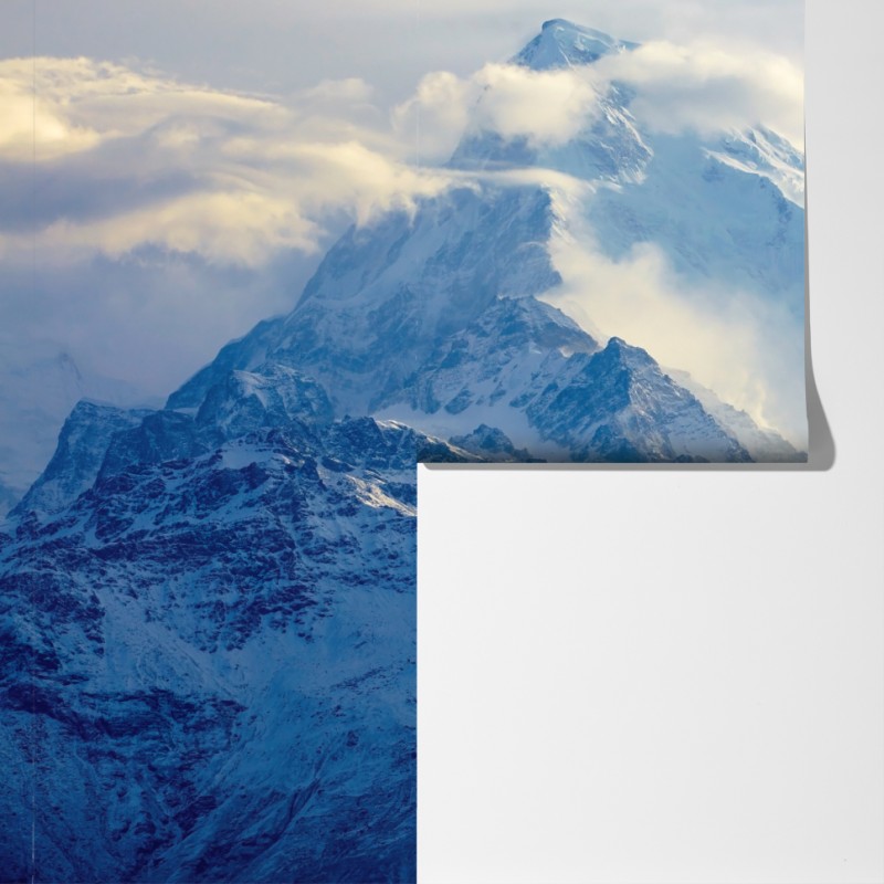 Fototapeta majestatyczny śnieżny szczyt górski – Wallissimo® Fototapeta majestatyczny śnieżny szczyt górski – Wallissimo®