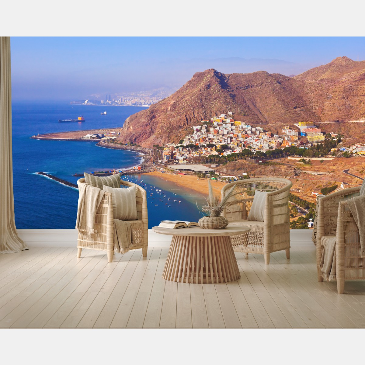 Wall mural beachscape of Playa de Las Teresitas, Tenerife