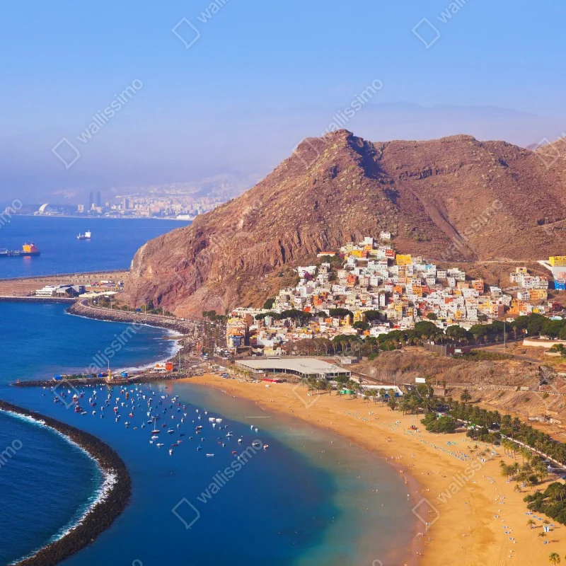 Fototapeta plażowy pejzaż Playa de Las Teresitas, Teneryfa – Wallissimo® Fototapeta plażowy pejzaż Playa de Las Teresitas, Teneryfa – Wallissimo®
