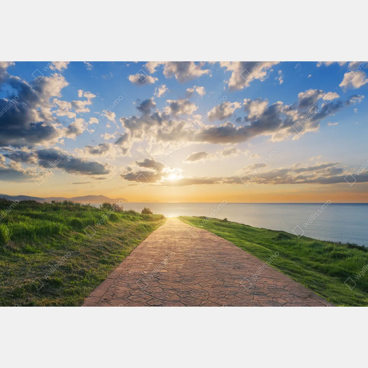 Fototapeta ścieżka nad morzem o wschodzie słońca – Wallissimo® Fototapeta ścieżka nad morzem o wschodzie słońca – Wallissimo®