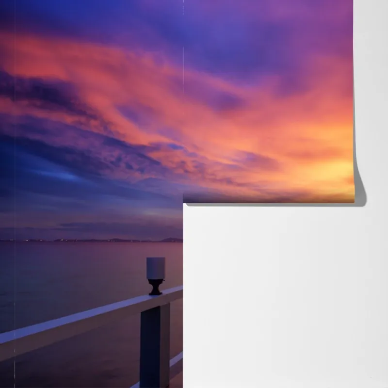 Fototapeta molo o zachodzie słońca na plaży – Wallissimo® Fototapeta molo o zachodzie słońca na plaży – Wallissimo®