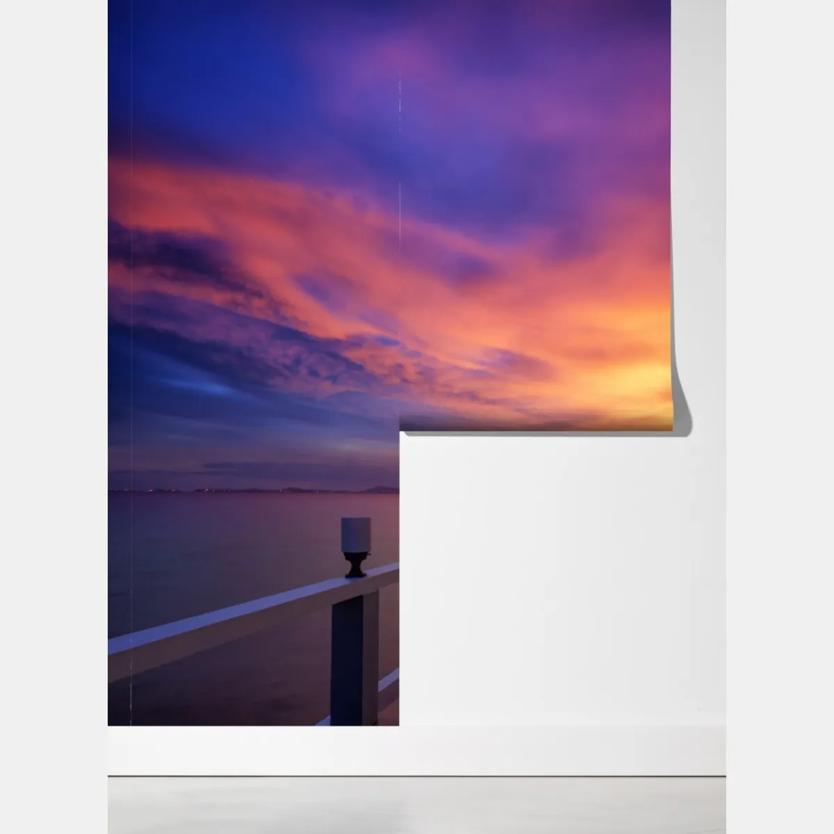 Fototapeta molo o zachodzie słońca na plaży – Wallissimo® Fototapeta molo o zachodzie słońca na plaży – Wallissimo®