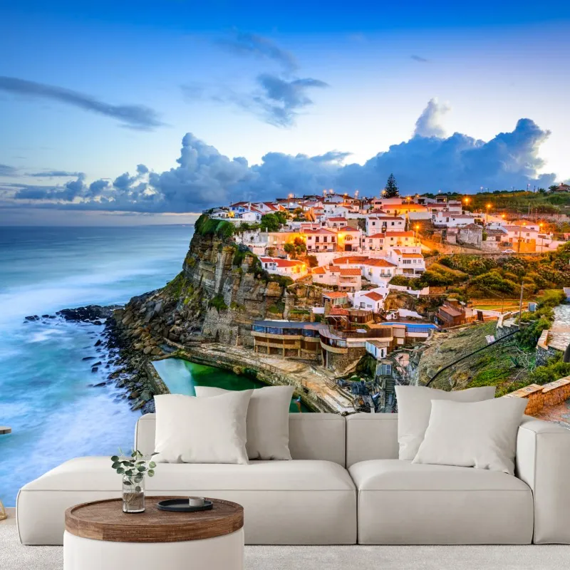 Fototapeta Azenhas do Mar nadmorska wioska na klifie, Portugalia – Wallissimo® Fototapeta Azenhas do Mar nadmorska wioska na klifie, Portugalia – Wallissimo®