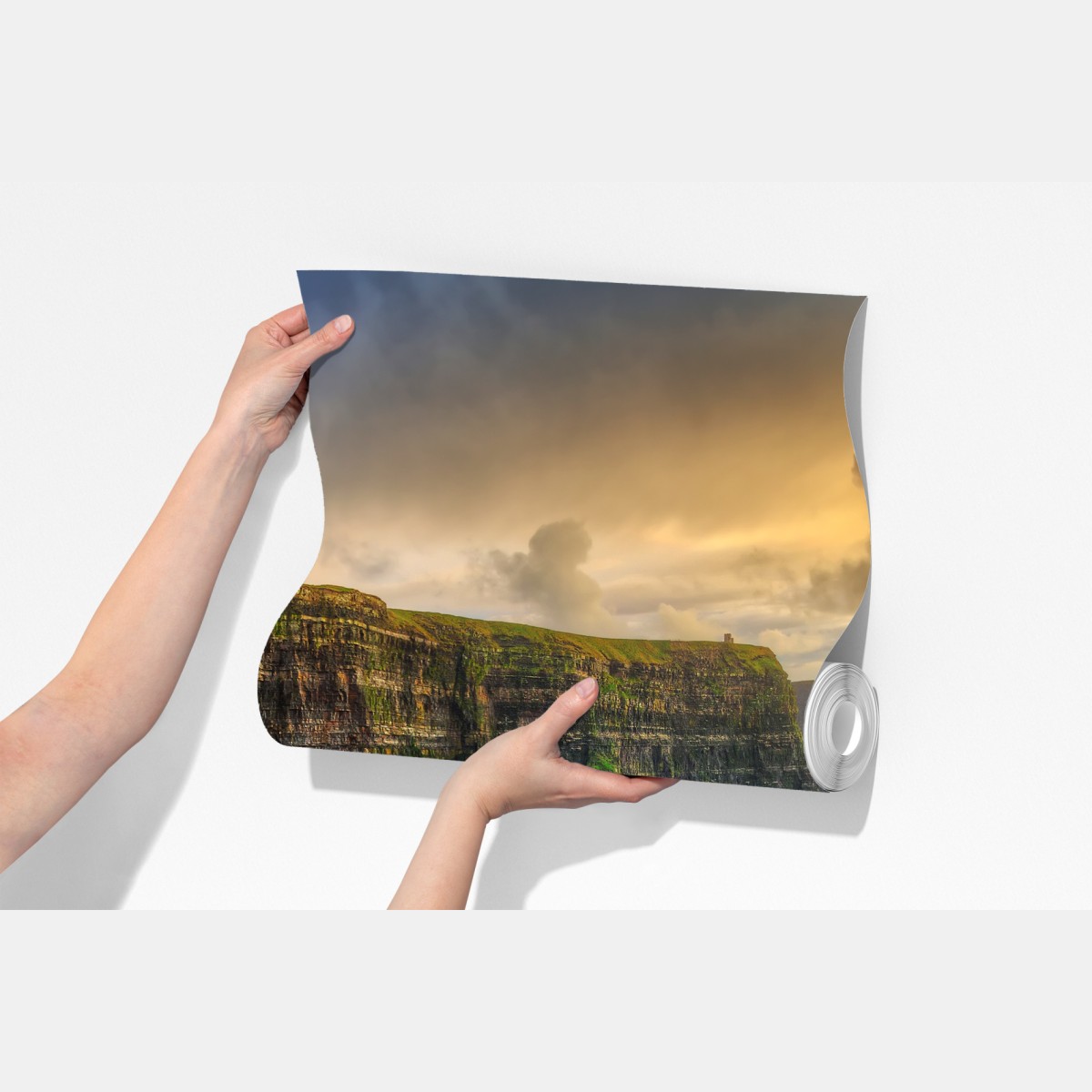 Fototapeta dramatyczne klify wybrzeża o zachodzie słońca – Wallissimo® Fototapeta dramatyczne klify wybrzeża o zachodzie słońca – Wallissimo®