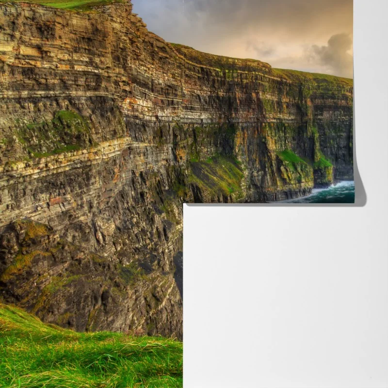 Fototapeta dramatyczne klify wybrzeża o zachodzie słońca – Wallissimo® Fototapeta dramatyczne klify wybrzeża o zachodzie słońca – Wallissimo®