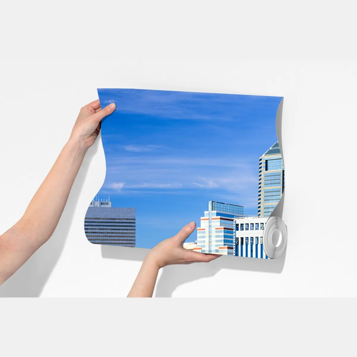 Fototapeta panorama Jacksonville z niebieskim mostem – Wallissimo® Fototapeta panorama Jacksonville z niebieskim mostem – Wallissimo®