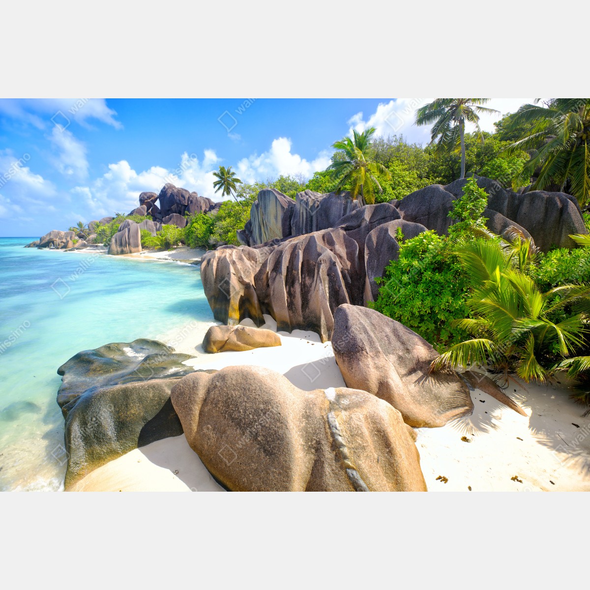 Fototapeta Anse Source d'Argent, La Digue turkusowa plaża marzeń – Wallissimo® Fototapeta Anse Source d'Argent, La Digue turkusowa plaża marzeń – Wallissimo®