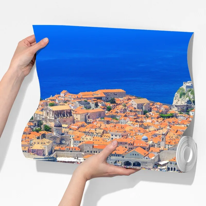 Fototapeta Dubrownik stare miasto z lotu ptaka – Wallissimo® Fototapeta Dubrownik stare miasto z lotu ptaka – Wallissimo®