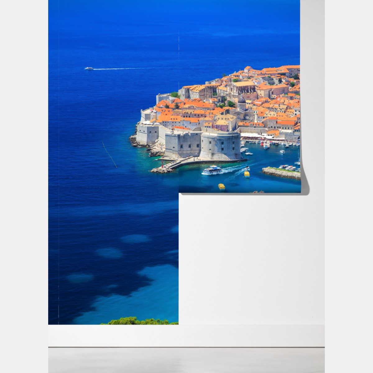 Fototapeta Dubrownik stare miasto z lotu ptaka – Wallissimo® Fototapeta Dubrownik stare miasto z lotu ptaka – Wallissimo®