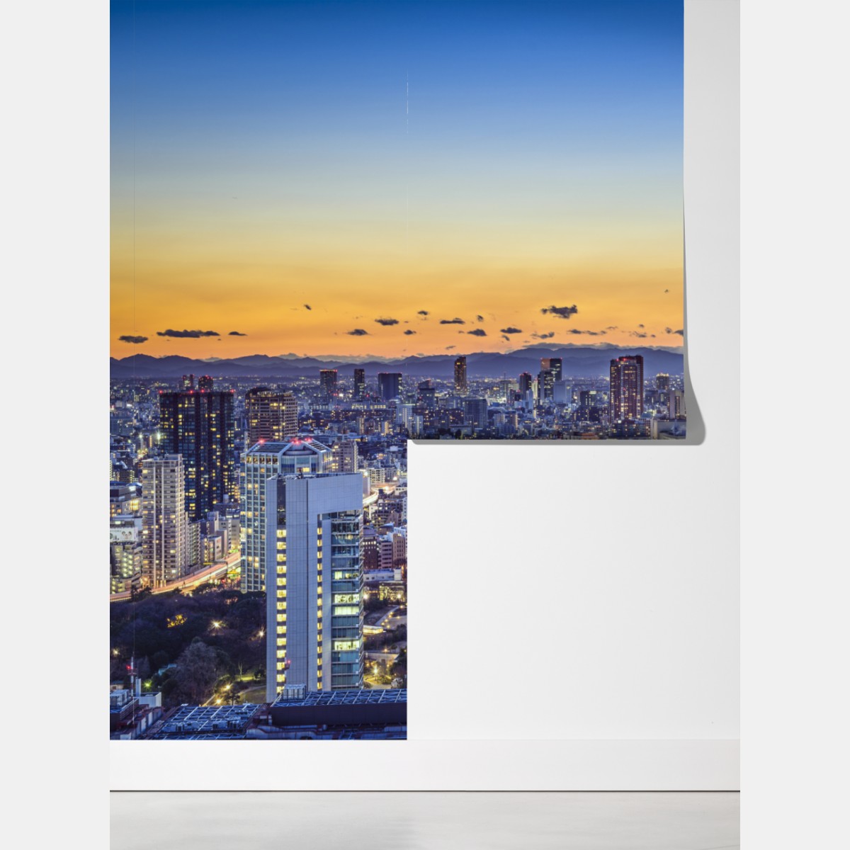 Fototapeta Wieża Tokijska o zmierzchu nad panoramą Tokio – Wallissimo® Fototapeta Wieża Tokijska o zmierzchu nad panoramą Tokio – Wallissimo®