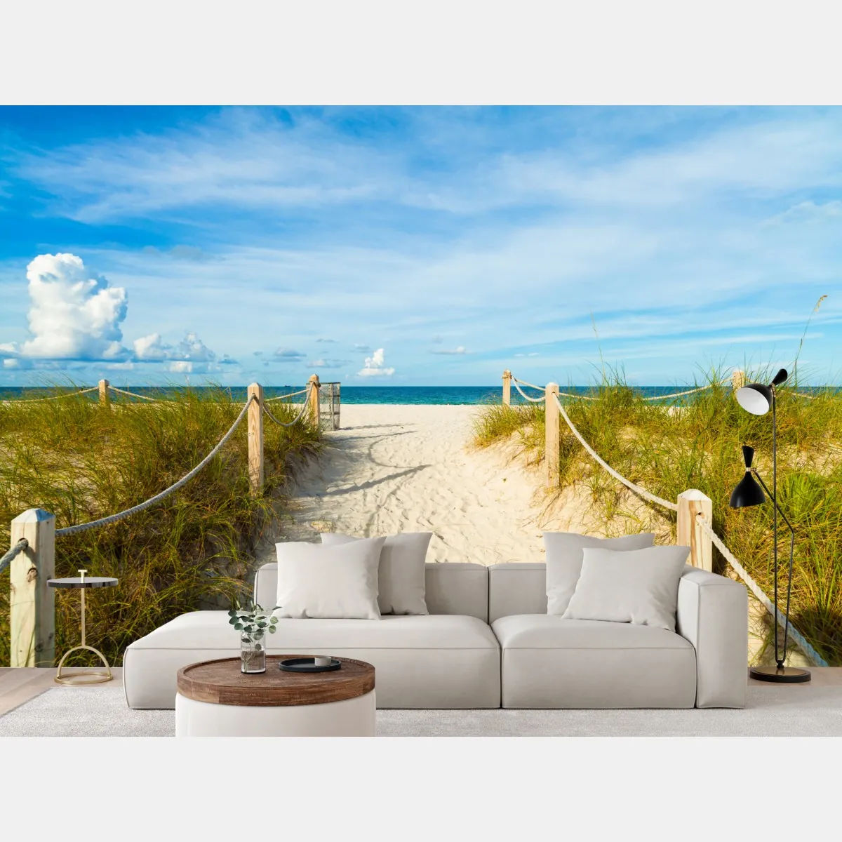 Fototapeta ścieżka na plażę w Miami – Wallissimo® Fototapeta ścieżka na plażę w Miami – Wallissimo®
