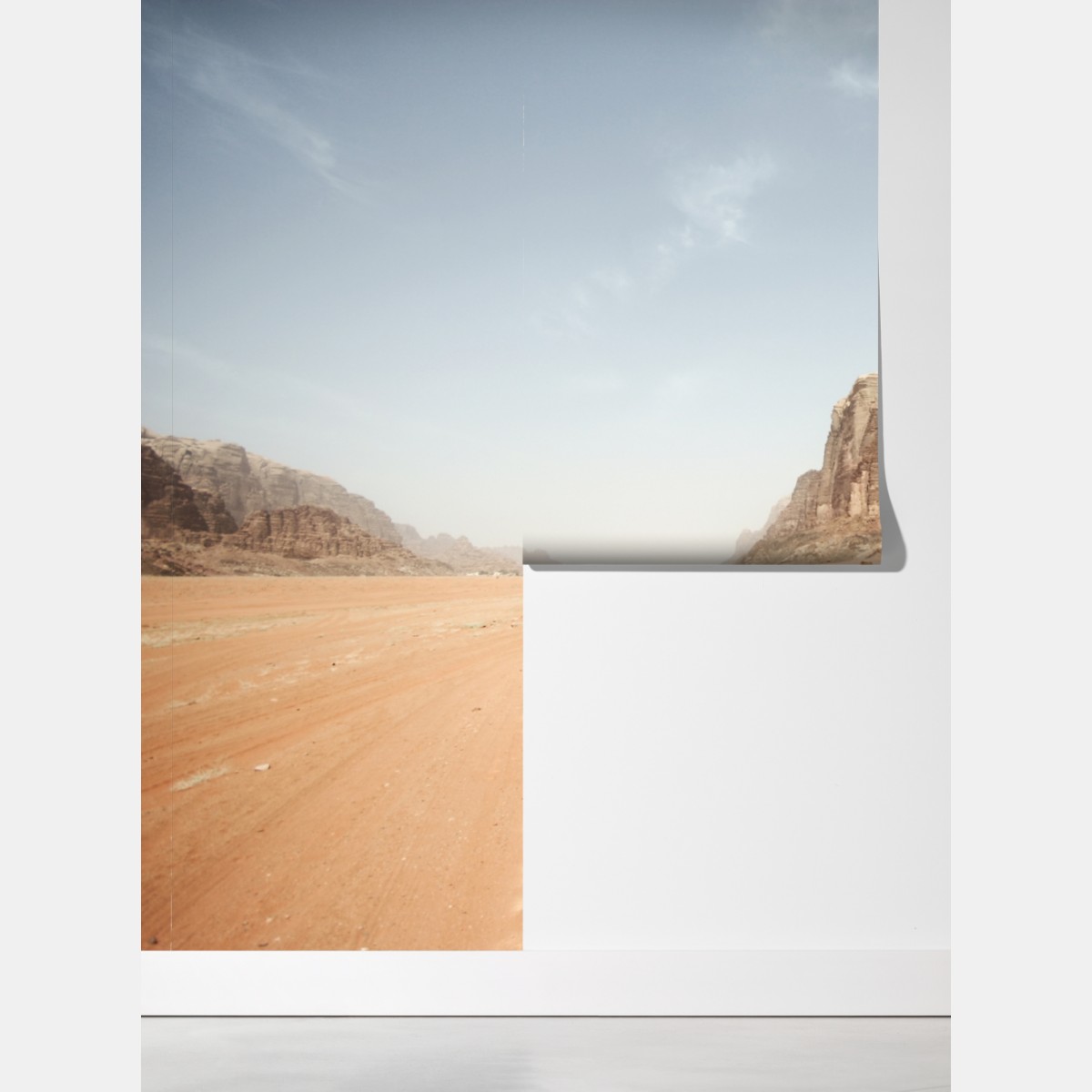 Fototapeta rozległa panorama pustyni Wadi Rum, Jordania – Wallissimo® Fototapeta rozległa panorama pustyni Wadi Rum, Jordania – Wallissimo®