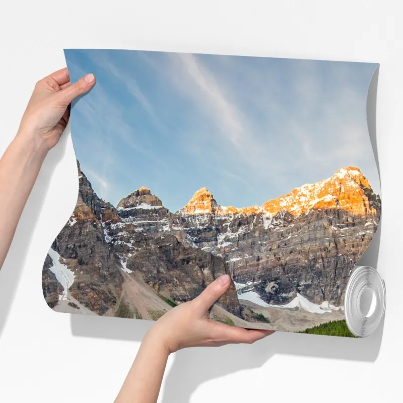 Fototapeta alpejskie jezioro o wschodzie słońca – Wallissimo® Fototapeta alpejskie jezioro o wschodzie słońca – Wallissimo®