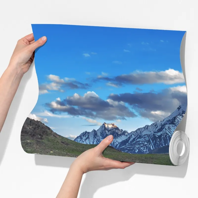 Fototapeta spokojne jezioro górskie w Himalajach latem – Wallissimo® Fototapeta spokojne jezioro górskie w Himalajach latem – Wallissimo®