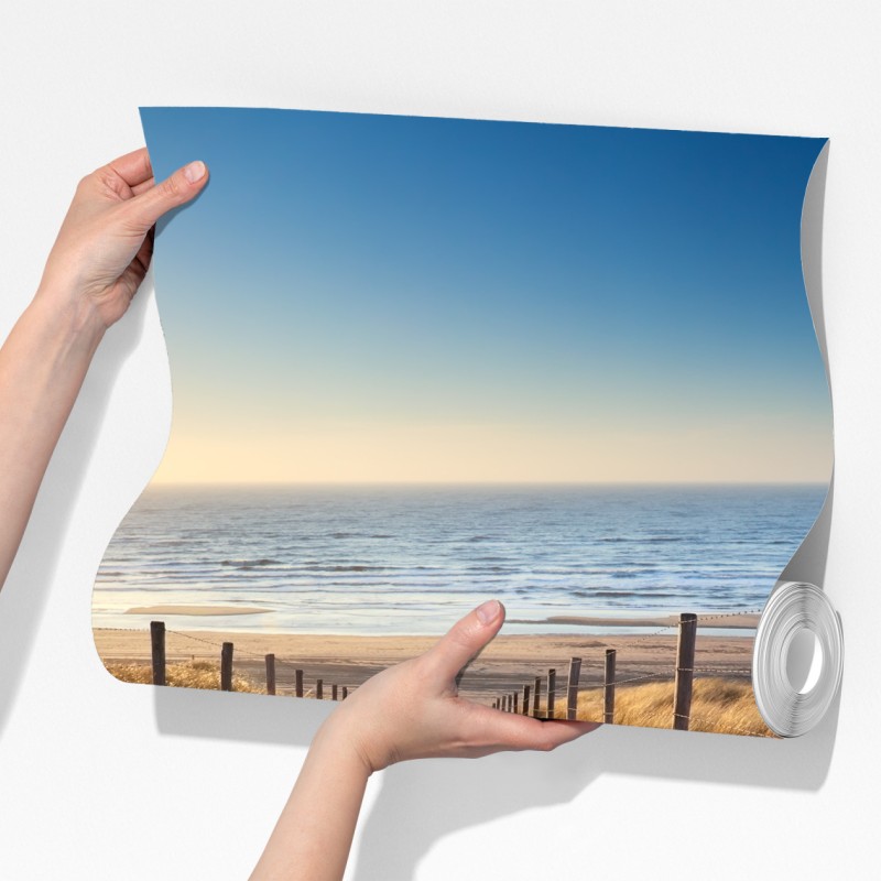 Fototapeta ścieżka na plażę o zachodzie słońca w Zandvoort – Wallissimo® Fototapeta ścieżka na plażę o zachodzie słońca w Zandvoort – Wallissimo®