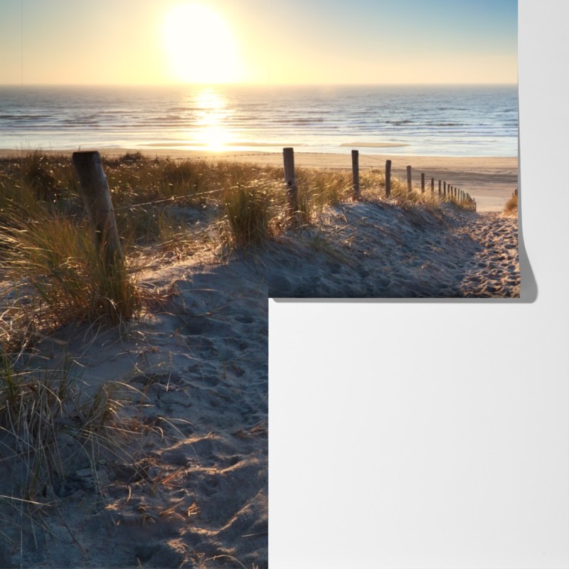Fototapeta ścieżka na plażę o zachodzie słońca w Zandvoort – Wallissimo® Fototapeta ścieżka na plażę o zachodzie słońca w Zandvoort – Wallissimo®