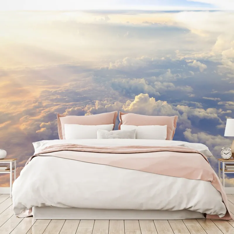 Fototapeta słoneczne chmury nad horyzontem