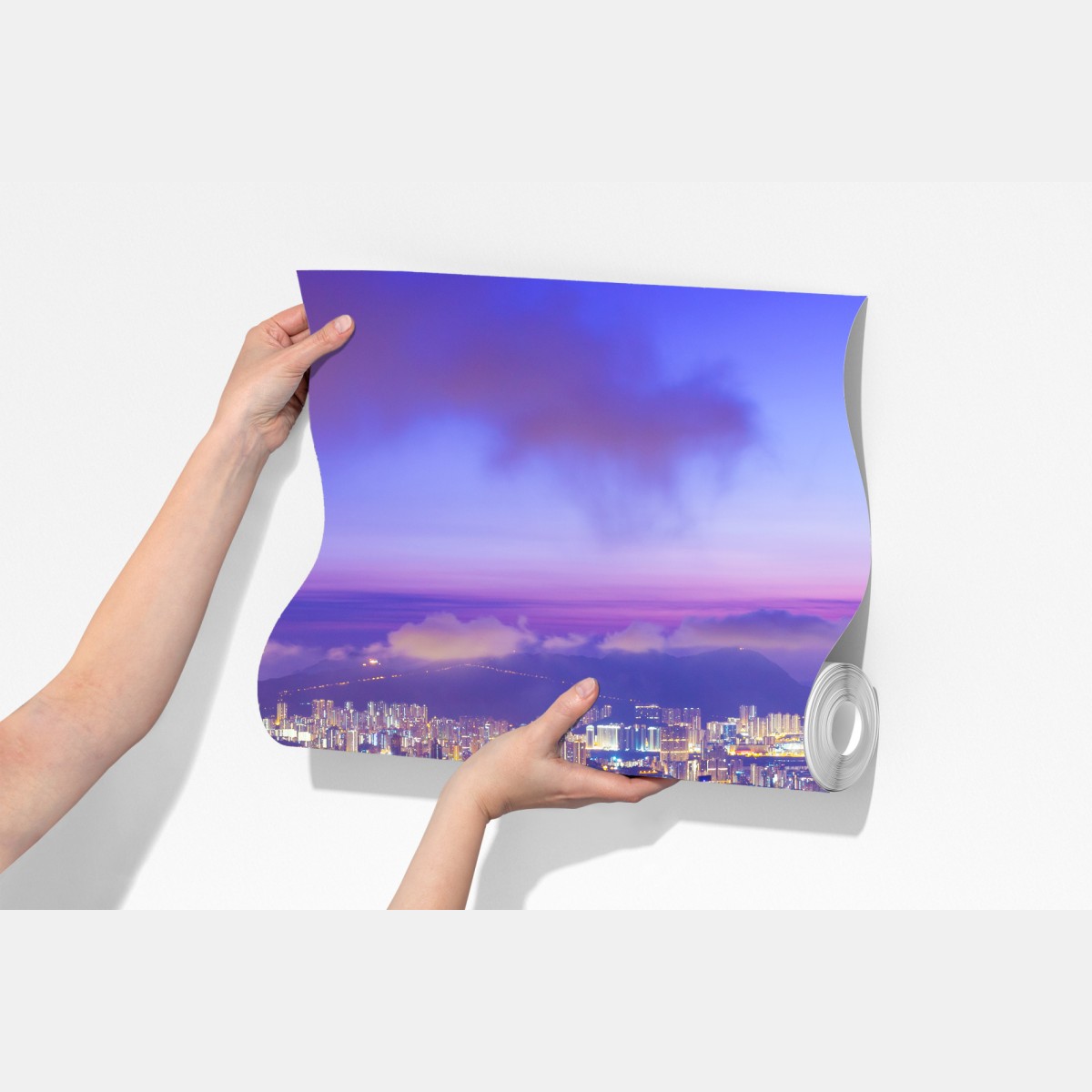 Fototapeta Hong Kong panorama o świcie – Wallissimo® Fototapeta Hong Kong panorama o świcie – Wallissimo®