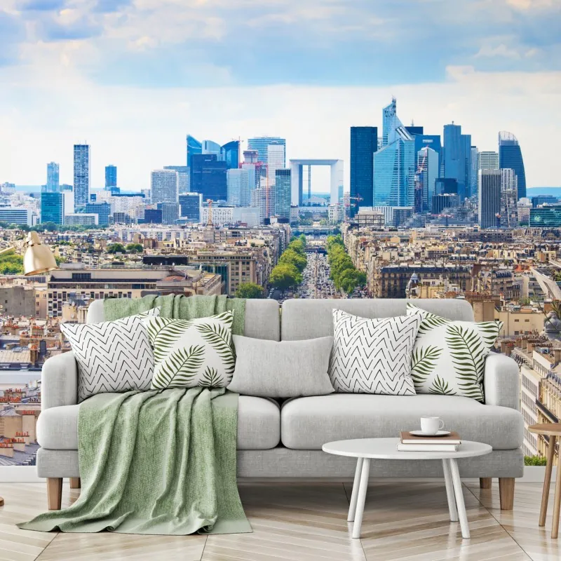 Fototapeta Paryż panorama miasta z aleją obsadzoną drzewami – Wallissimo® Fototapeta Paryż panorama miasta z aleją obsadzoną drzewami – Wallissimo®
