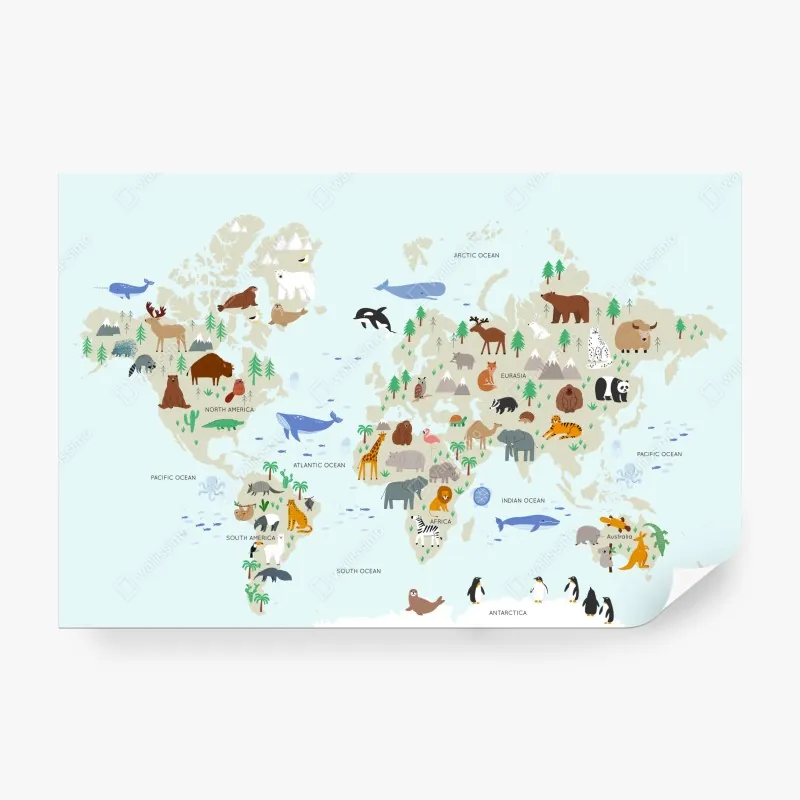 Fototapeta tropikalne liście z geometrycznym wzorem – Wallissimo®